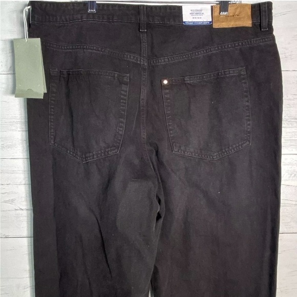 NWT H&M 90s Straight Ultra High Waist Jeans Black Women’s Size 18 - Picture 4 of 7